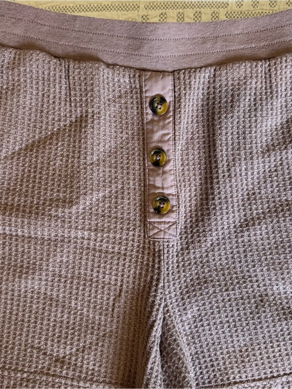 Knix Waffle Knit Lounge Shorts Dusty Mauve Relaxed Fit S/M - Picture 4 of 9